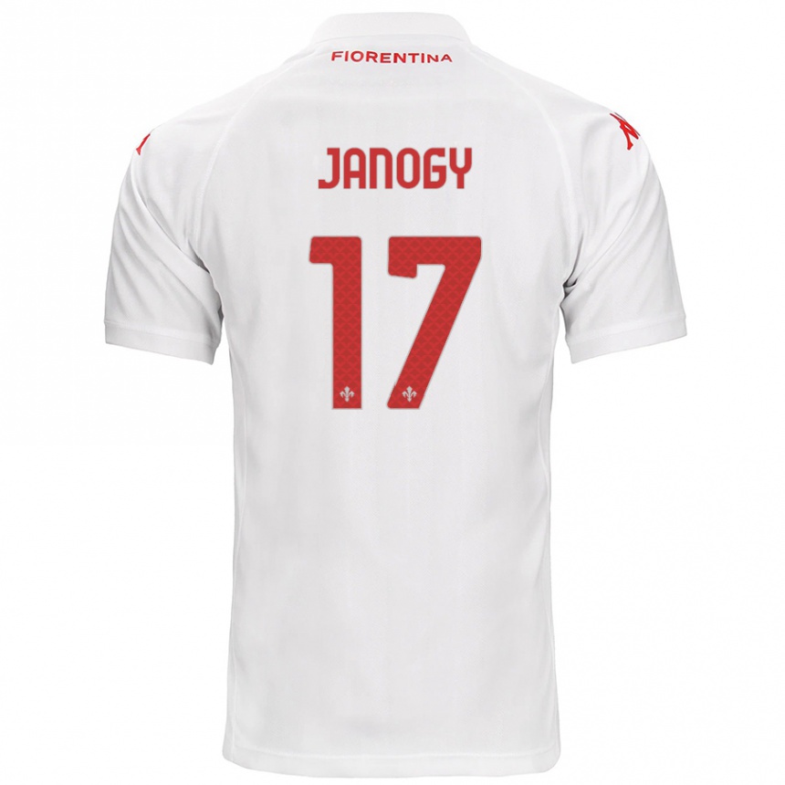 Gyermek Labdarúgás Madelen Janogy #17 Fehér Idegenbeli Jersey 2024/25 Mez Póló Ing