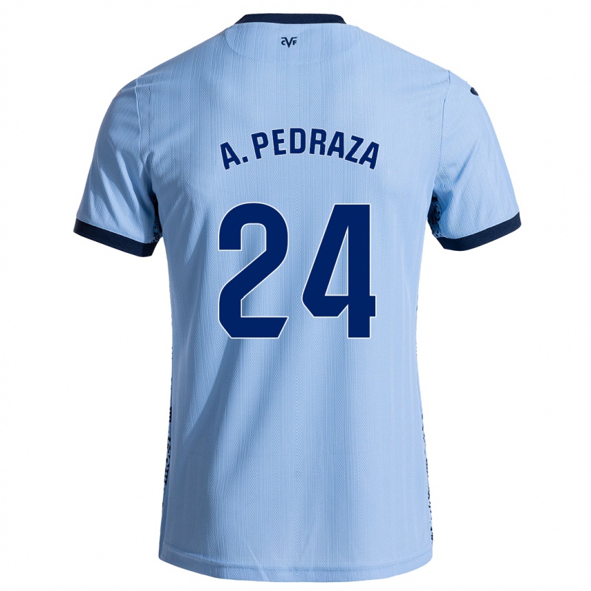 Gyermek Labdarúgás Alfonso Pedraza #24 Ég Kék Idegenbeli Jersey 2024/25 Mez Póló Ing