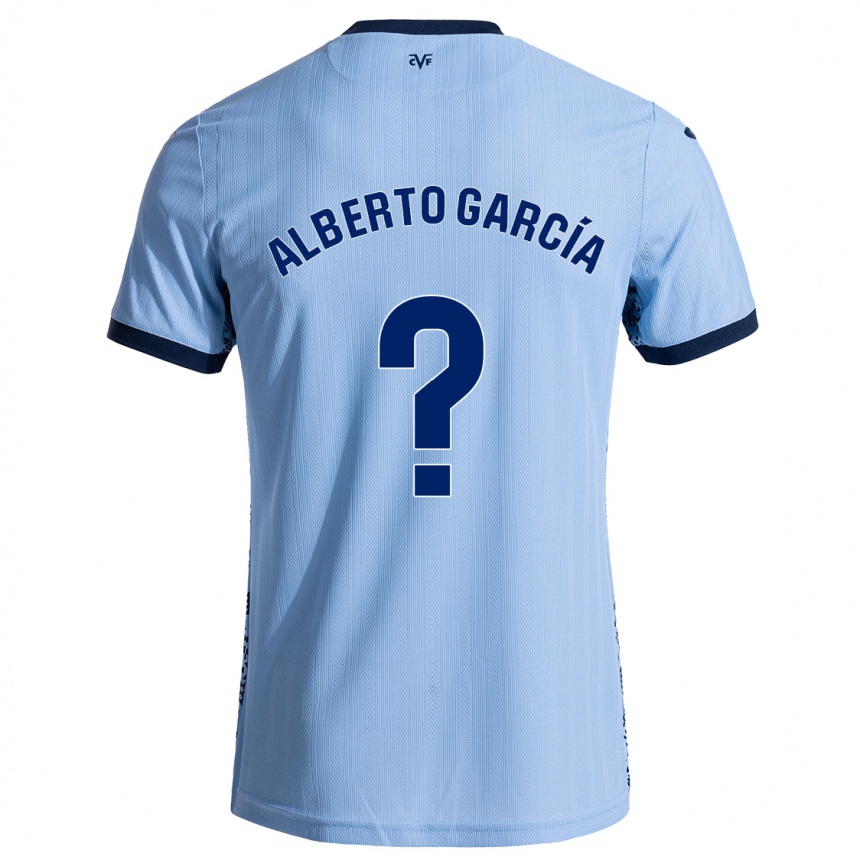 Gyermek Labdarúgás Alberto García #0 Ég Kék Idegenbeli Jersey 2024/25 Mez Póló Ing