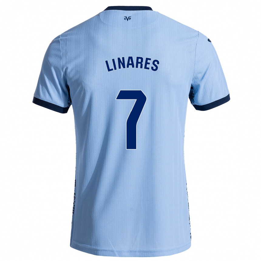 Gyermek Labdarúgás Mario Linares #7 Ég Kék Idegenbeli Jersey 2024/25 Mez Póló Ing