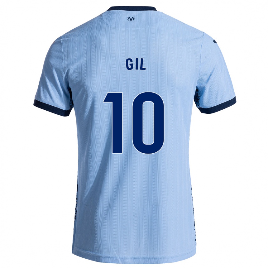 Gyermek Labdarúgás Markel Gil #10 Ég Kék Idegenbeli Jersey 2024/25 Mez Póló Ing