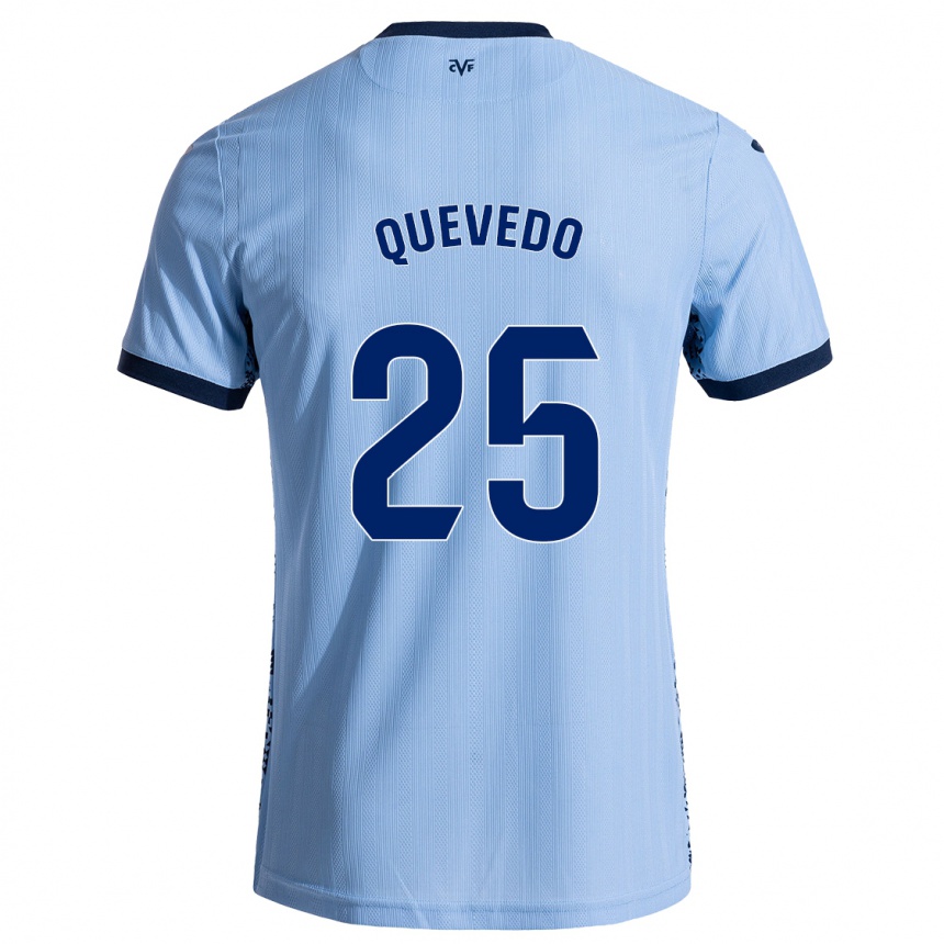 Gyermek Labdarúgás Alex Quevedo #25 Ég Kék Idegenbeli Jersey 2024/25 Mez Póló Ing