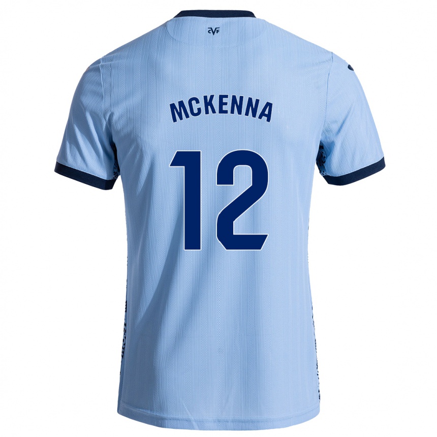 Gyermek Labdarúgás Kayla Mckenna #12 Ég Kék Idegenbeli Jersey 2024/25 Mez Póló Ing