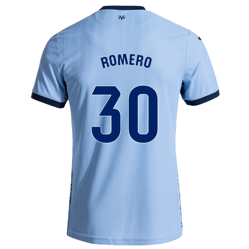 Gyermek Labdarúgás Lucía Romero #30 Ég Kék Idegenbeli Jersey 2024/25 Mez Póló Ing