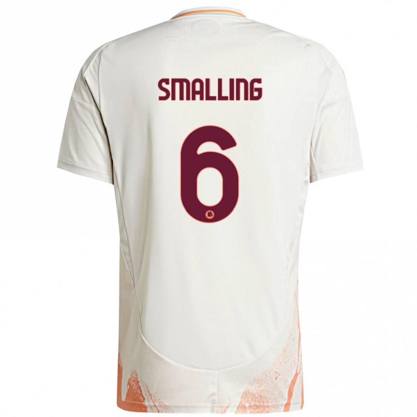 Gyermek Labdarúgás Chris Smalling #6 Krém Fehér Narancs Idegenbeli Jersey 2024/25 Mez Póló Ing