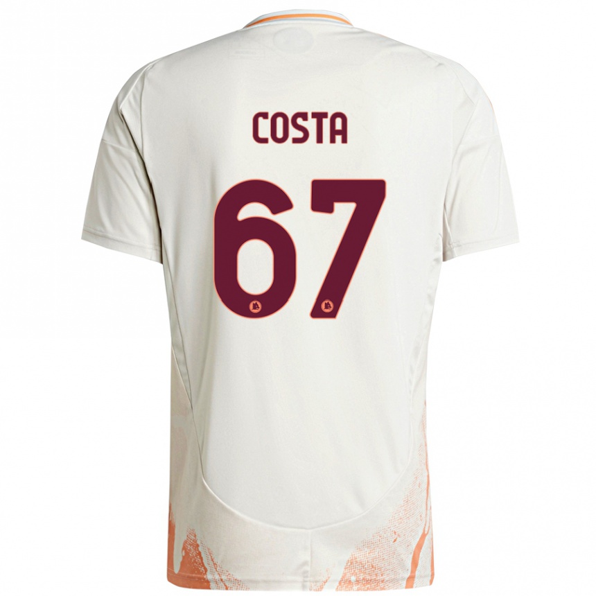 Gyermek Labdarúgás João Costa #67 Krém Fehér Narancs Idegenbeli Jersey 2024/25 Mez Póló Ing