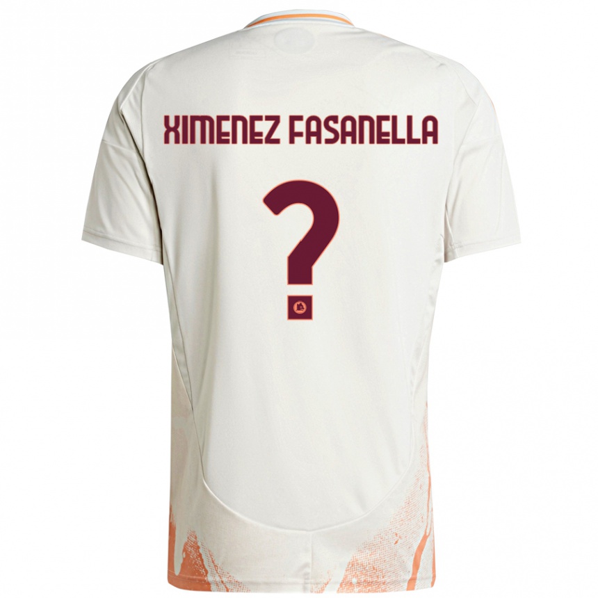 Gyermek Labdarúgás Rafael Ximenez Fasanella #0 Krém Fehér Narancs Idegenbeli Jersey 2024/25 Mez Póló Ing