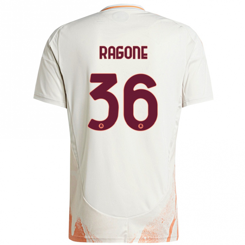 Gyermek Labdarúgás Diego Ragone #36 Krém Fehér Narancs Idegenbeli Jersey 2024/25 Mez Póló Ing