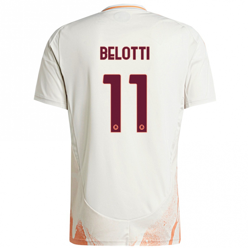 Gyermek Labdarúgás Andrea Belotti #11 Krém Fehér Narancs Idegenbeli Jersey 2024/25 Mez Póló Ing