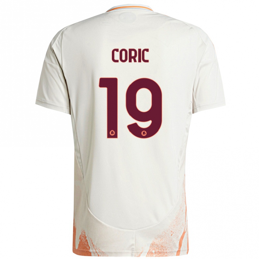 Gyermek Labdarúgás Ante Coric #19 Krém Fehér Narancs Idegenbeli Jersey 2024/25 Mez Póló Ing