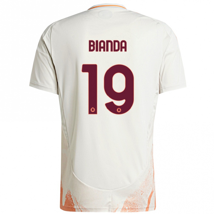 Gyermek Labdarúgás William Bianda #19 Krém Fehér Narancs Idegenbeli Jersey 2024/25 Mez Póló Ing