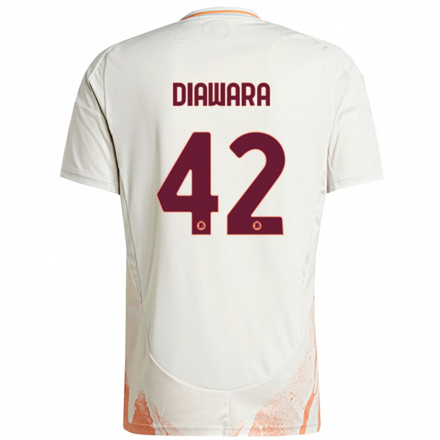 Gyermek Labdarúgás Amadou Diawara #42 Krém Fehér Narancs Idegenbeli Jersey 2024/25 Mez Póló Ing