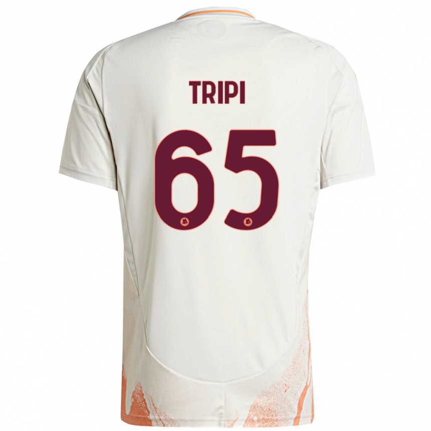 Gyermek Labdarúgás Filippo Tripi #65 Krém Fehér Narancs Idegenbeli Jersey 2024/25 Mez Póló Ing