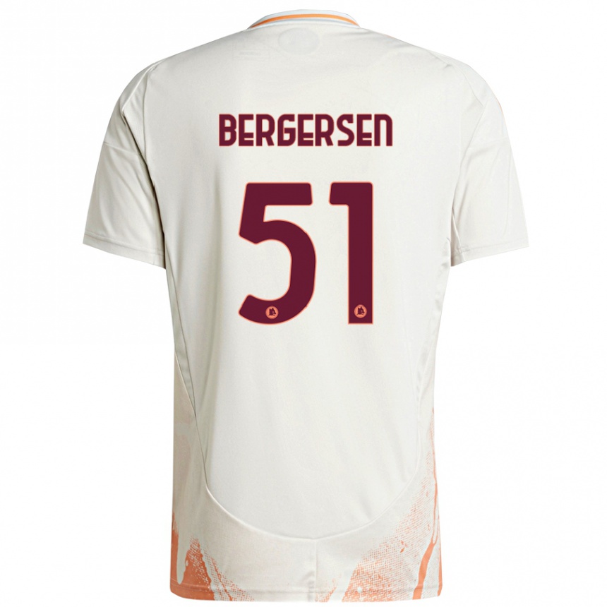 Gyermek Labdarúgás Mina Bergersen #51 Krém Fehér Narancs Idegenbeli Jersey 2024/25 Mez Póló Ing