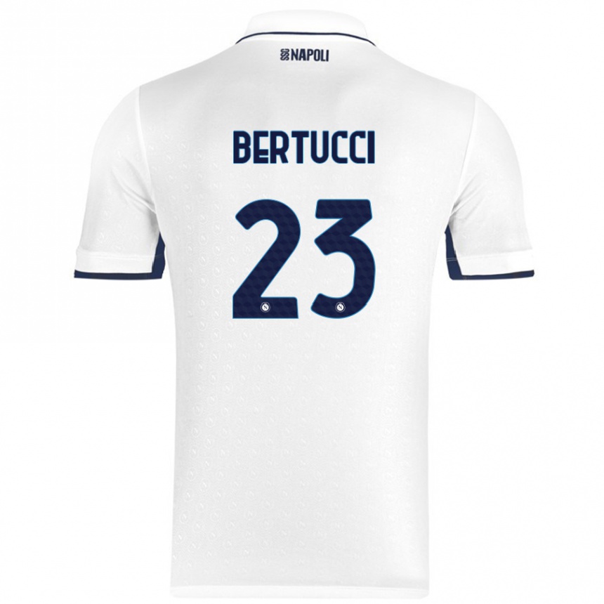 Gyermek Labdarúgás Sofia Bertucci #23 Fehér Royal Blue Idegenbeli Jersey 2024/25 Mez Póló Ing