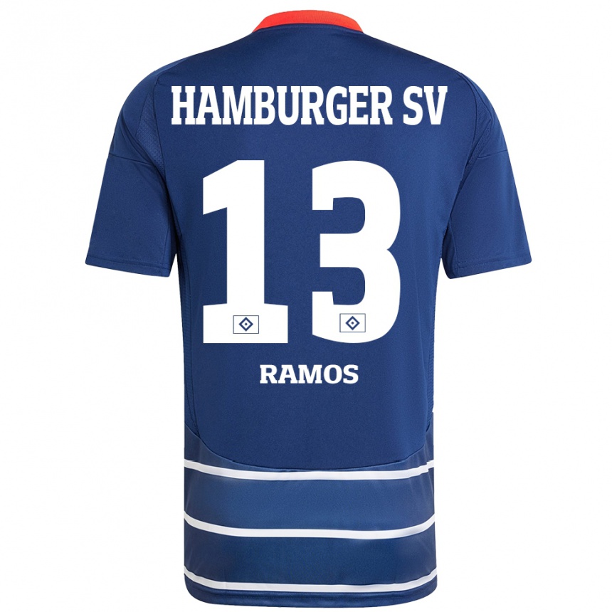 Gyermek Labdarúgás Guilherme Ramos #13 Sötétkék Idegenbeli Jersey 2024/25 Mez Póló Ing