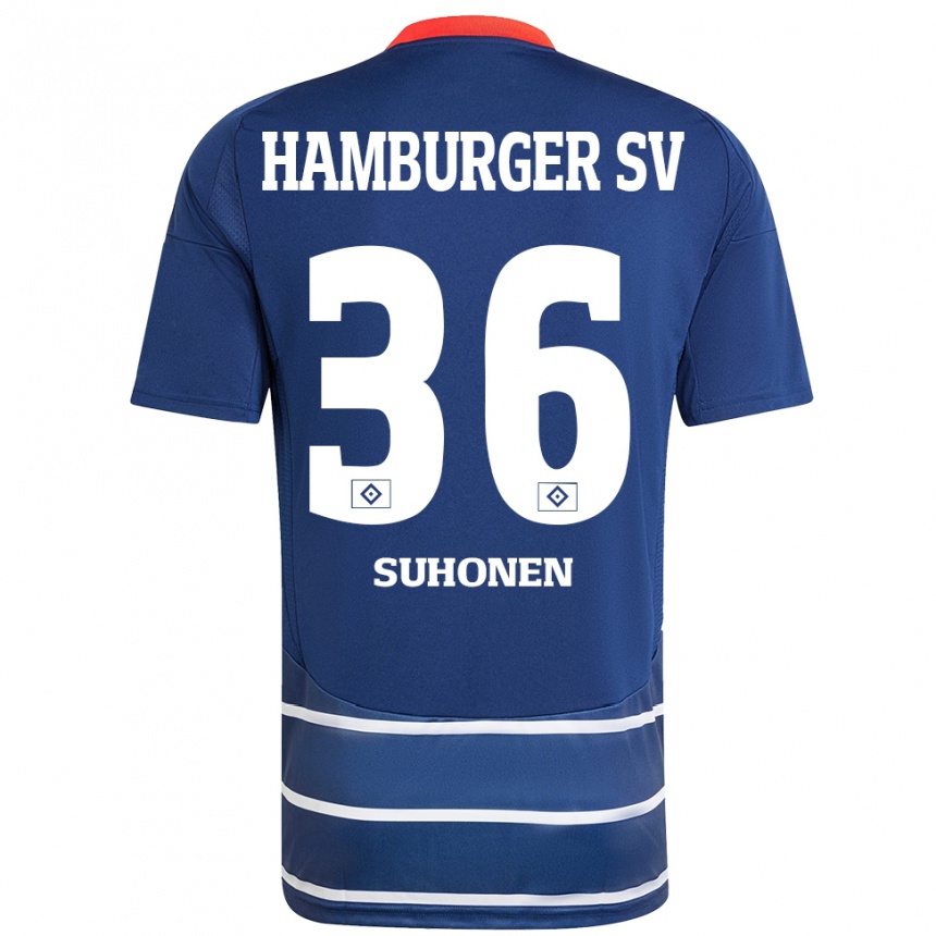 Gyermek Labdarúgás Anssi Suhonen #36 Sötétkék Idegenbeli Jersey 2024/25 Mez Póló Ing