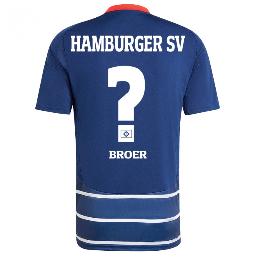 Gyermek Labdarúgás Yannick Tim Bröer #0 Sötétkék Idegenbeli Jersey 2024/25 Mez Póló Ing