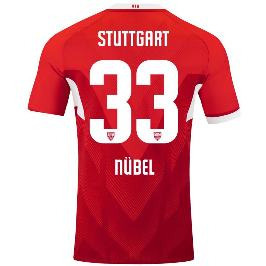 Gyermek Labdarúgás Alexander Nübel #33 Piros Fehér Idegenbeli Jersey 2024/25 Mez Póló Ing