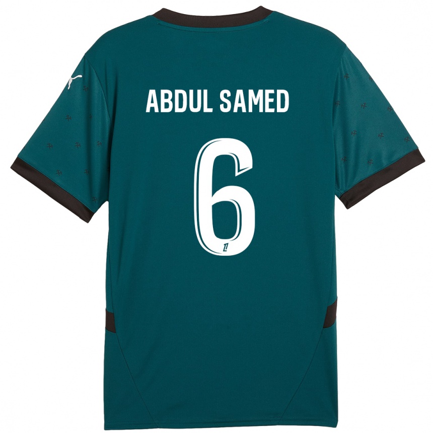 Gyermek Labdarúgás Salis Abdul Samed #6 Sötétzöld Idegenbeli Jersey 2024/25 Mez Póló Ing