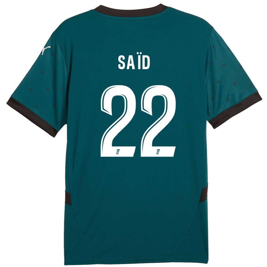 Gyermek Labdarúgás Wesley Saïd #22 Sötétzöld Idegenbeli Jersey 2024/25 Mez Póló Ing