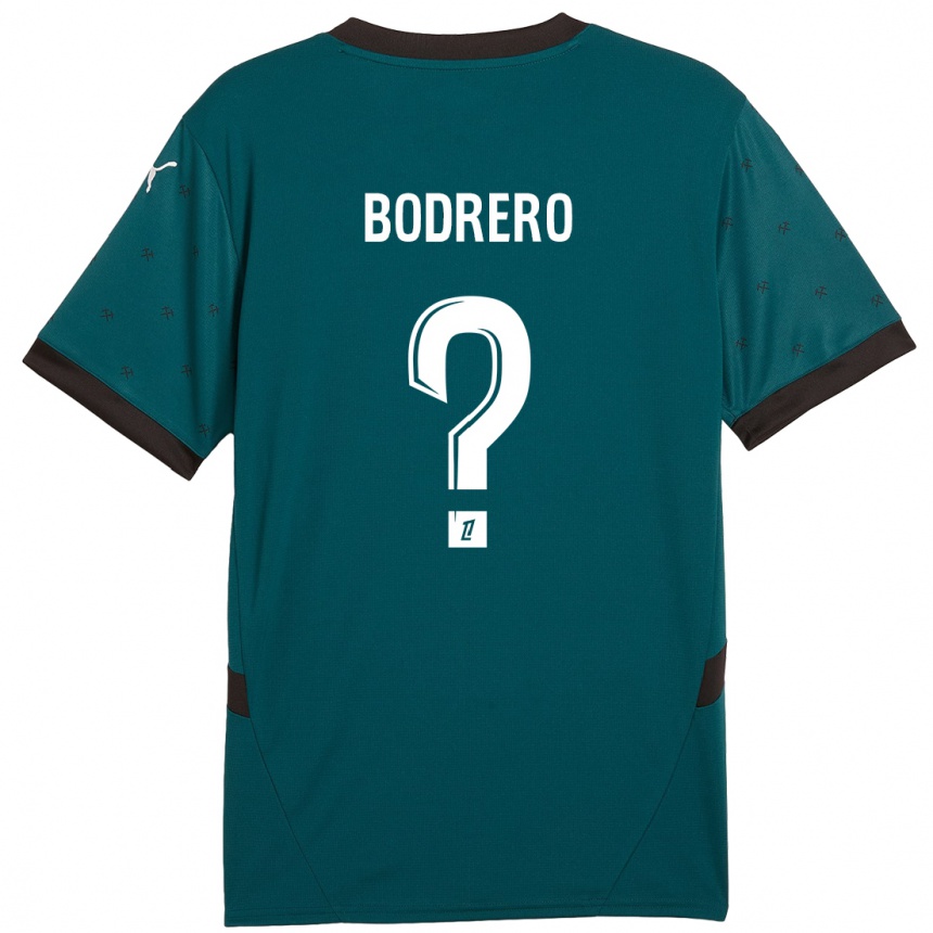 Gyermek Labdarúgás Constant Bodrero #0 Sötétzöld Idegenbeli Jersey 2024/25 Mez Póló Ing