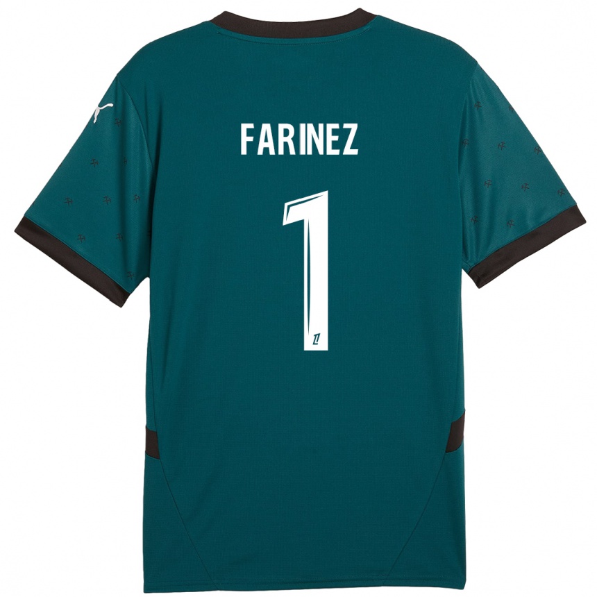 Gyermek Labdarúgás Wuilker Fariñez #1 Sötétzöld Idegenbeli Jersey 2024/25 Mez Póló Ing