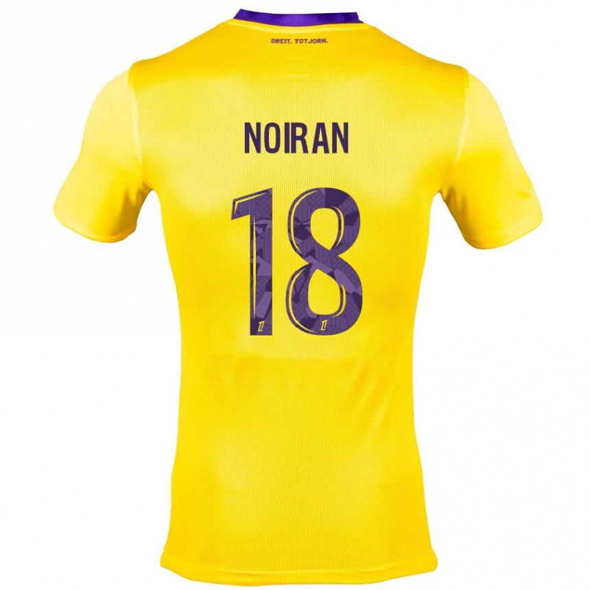 Gyermek Labdarúgás Clara Noiran #18 Sárga Lila Idegenbeli Jersey 2024/25 Mez Póló Ing