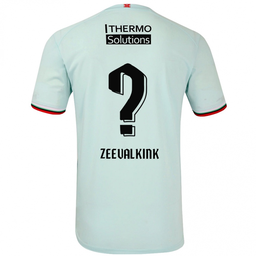 Gyermek Labdarúgás Leco Zeevalkink #0 Világoszöld Idegenbeli Jersey 2024/25 Mez Póló Ing