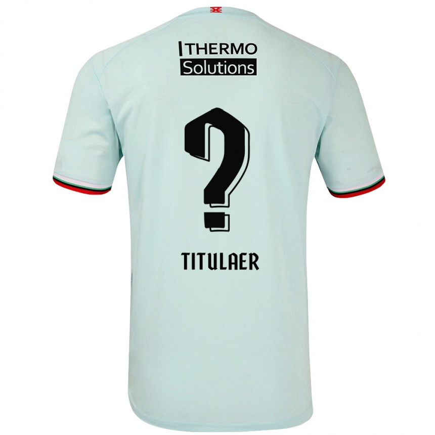 Gyermek Labdarúgás Björn Titulaer #0 Világoszöld Idegenbeli Jersey 2024/25 Mez Póló Ing