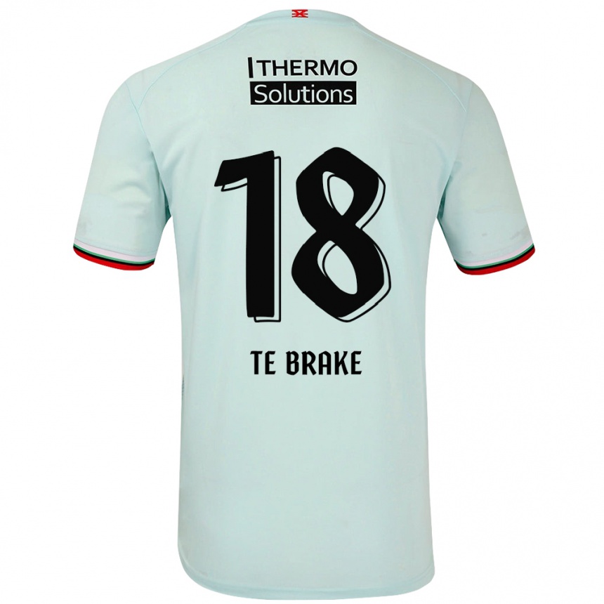 Gyermek Labdarúgás Sophie Te Brake #18 Világoszöld Idegenbeli Jersey 2024/25 Mez Póló Ing