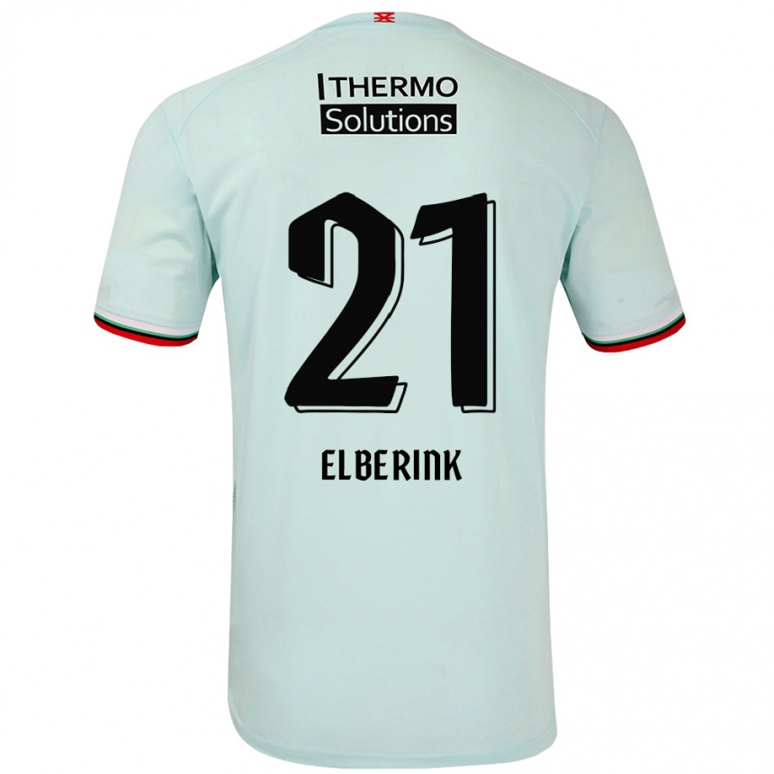 Gyermek Labdarúgás Eva Oude Elberink #21 Világoszöld Idegenbeli Jersey 2024/25 Mez Póló Ing