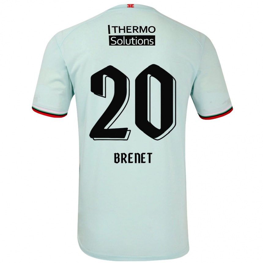 Gyermek Labdarúgás Joshua Brenet #20 Világoszöld Idegenbeli Jersey 2024/25 Mez Póló Ing