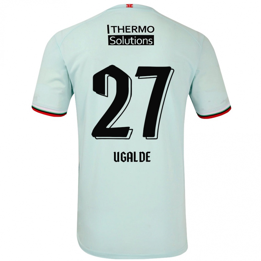 Gyermek Labdarúgás Manfred Ugalde #27 Világoszöld Idegenbeli Jersey 2024/25 Mez Póló Ing