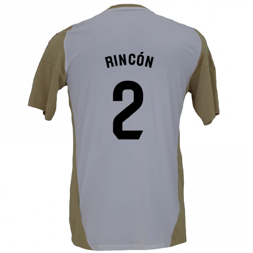 Gyermek Labdarúgás Hugo Rincón #2 Barna Fehér Idegenbeli Jersey 2024/25 Mez Póló Ing