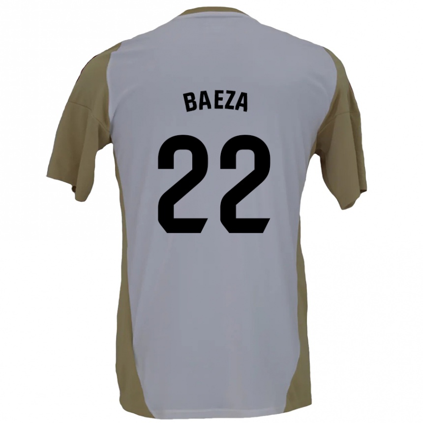 Gyermek Labdarúgás Miguel Baeza #22 Barna Fehér Idegenbeli Jersey 2024/25 Mez Póló Ing