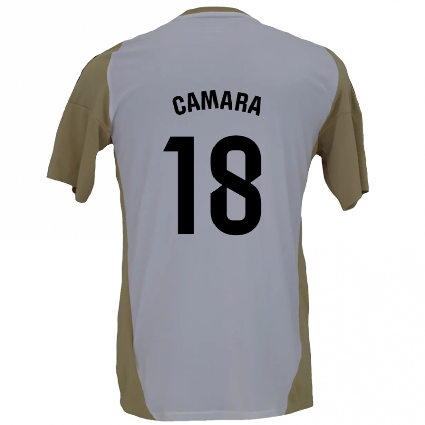 Gyermek Labdarúgás Aaron Cámara #18 Barna Fehér Idegenbeli Jersey 2024/25 Mez Póló Ing