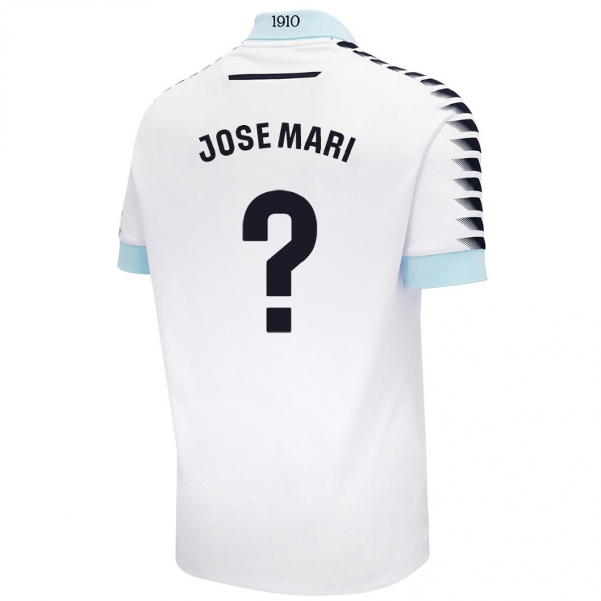 Gyermek Labdarúgás José Mari #0 Fehér Kék Idegenbeli Jersey 2024/25 Mez Póló Ing