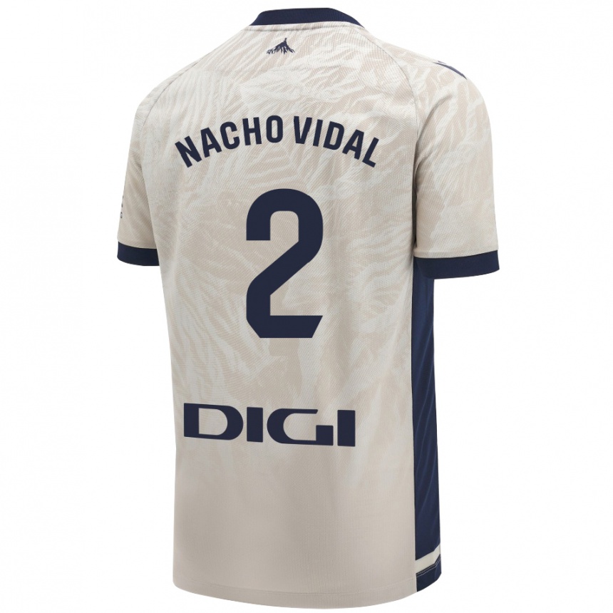 Gyermek Labdarúgás Nacho Vidal #2 Világos Szürke Idegenbeli Jersey 2024/25 Mez Póló Ing