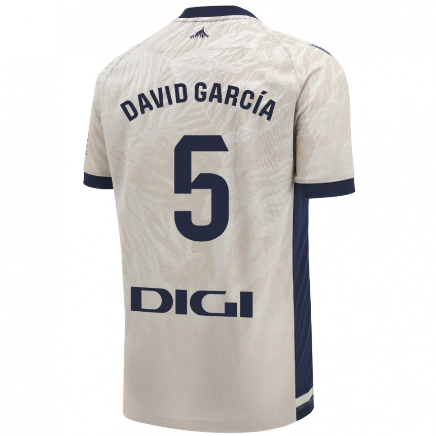 Gyermek Labdarúgás David García #5 Világos Szürke Idegenbeli Jersey 2024/25 Mez Póló Ing