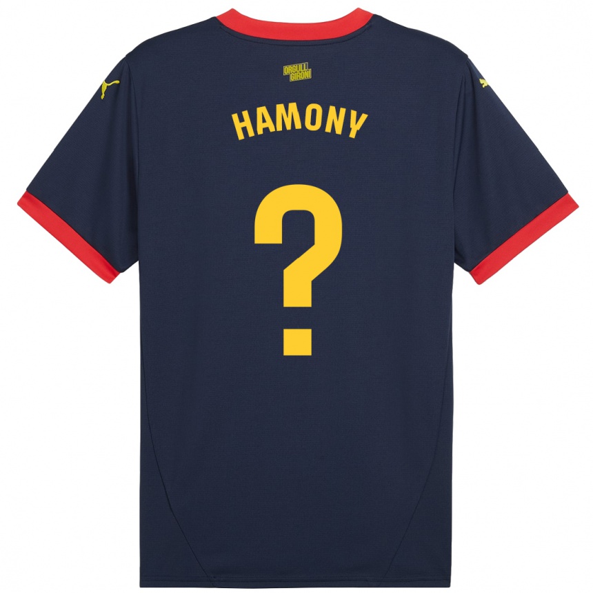 Gyermek Labdarúgás Mohammed Hamony #0 Sötétvörös Idegenbeli Jersey 2024/25 Mez Póló Ing