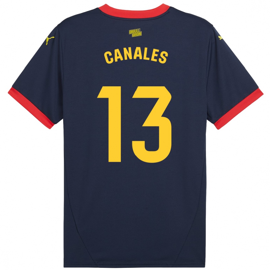 Gyermek Labdarúgás Juanvi Canales #13 Sötétvörös Idegenbeli Jersey 2024/25 Mez Póló Ing