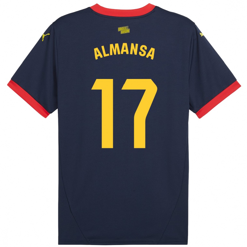 Gyermek Labdarúgás Alex Almansa #17 Sötétvörös Idegenbeli Jersey 2024/25 Mez Póló Ing