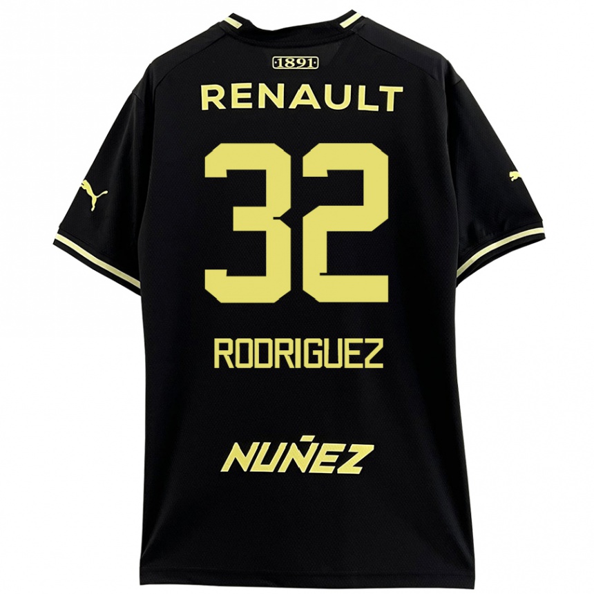 Gyermek Labdarúgás Randall Rodríguez #32 Fekete Sárga Idegenbeli Jersey 2024/25 Mez Póló Ing