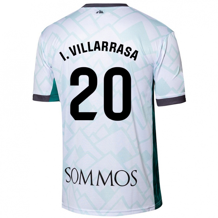 Gyermek Labdarúgás Ignasi Vilarrasa #20 Fehér Zöld Idegenbeli Jersey 2024/25 Mez Póló Ing