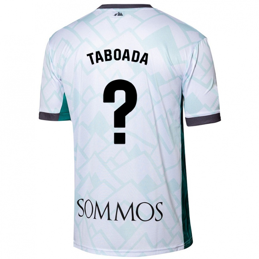 Gyermek Labdarúgás Héctor Taboada #0 Fehér Zöld Idegenbeli Jersey 2024/25 Mez Póló Ing