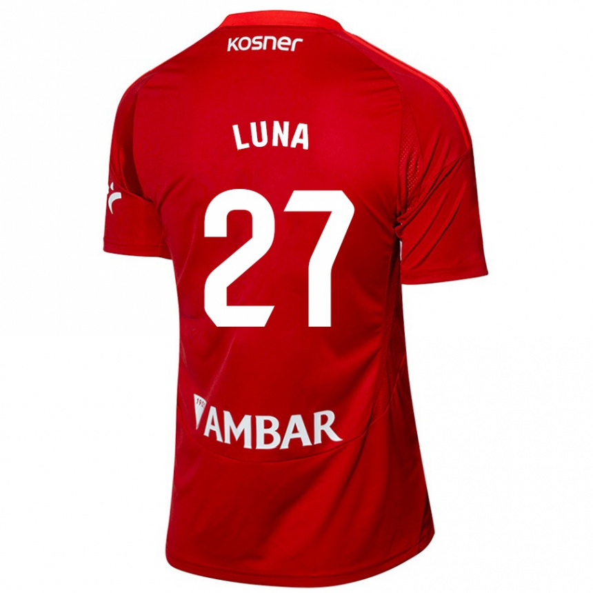 Gyermek Labdarúgás Marcos Luna #27 Fehér Kék Idegenbeli Jersey 2024/25 Mez Póló Ing