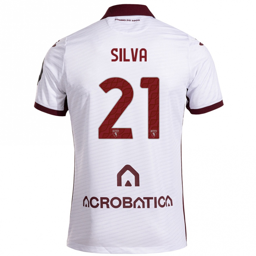 Gyermek Labdarúgás Jonathan Silva #21 Fehér Barna Idegenbeli Jersey 2024/25 Mez Póló Ing