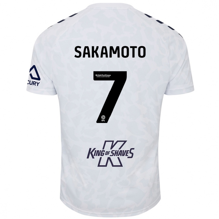 Gyermek Labdarúgás Tatsuhiro Sakamoto #7 Fehér Idegenbeli Jersey 2024/25 Mez Póló Ing