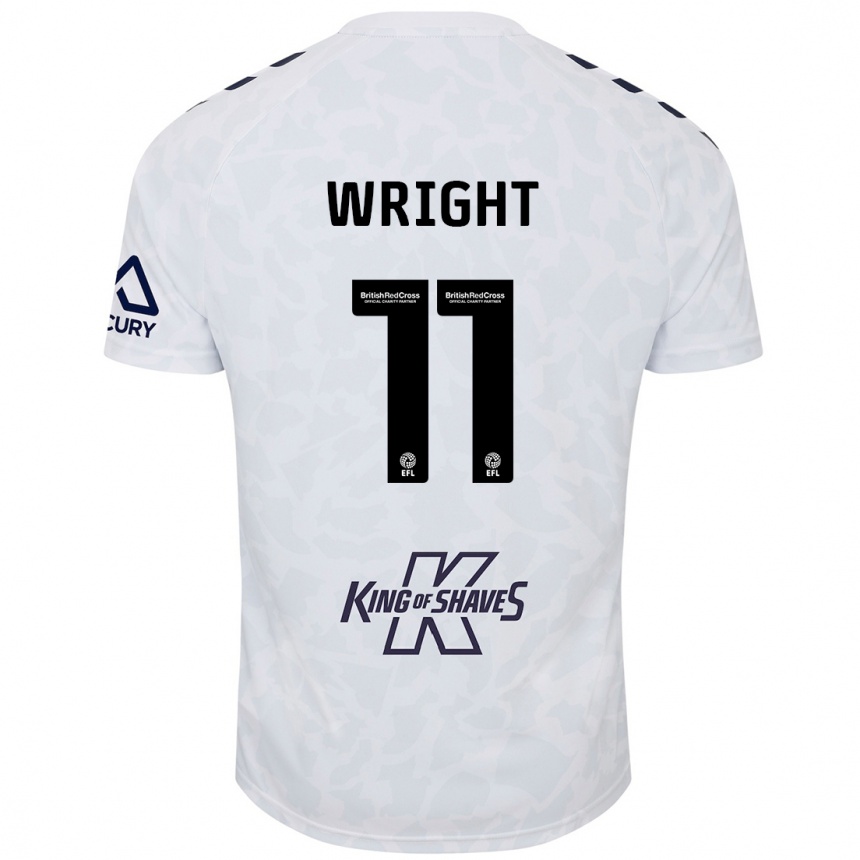 Gyermek Labdarúgás Haji Wright #11 Fehér Idegenbeli Jersey 2024/25 Mez Póló Ing